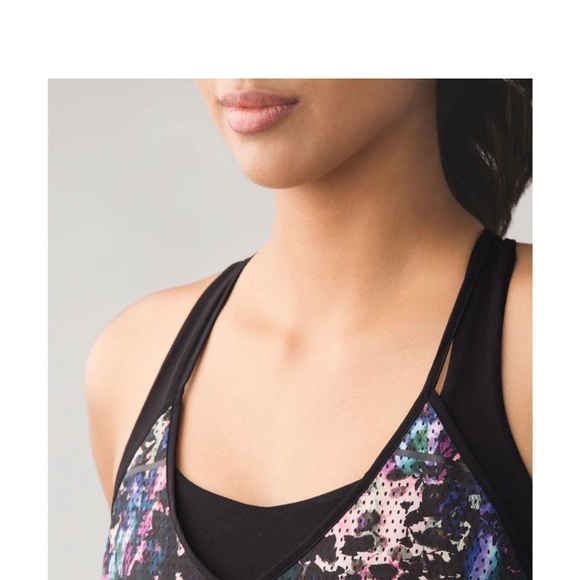 Lululemon Breezy Singlet Tank Top Floral‎ Sport-4 - Picture 4 of 9